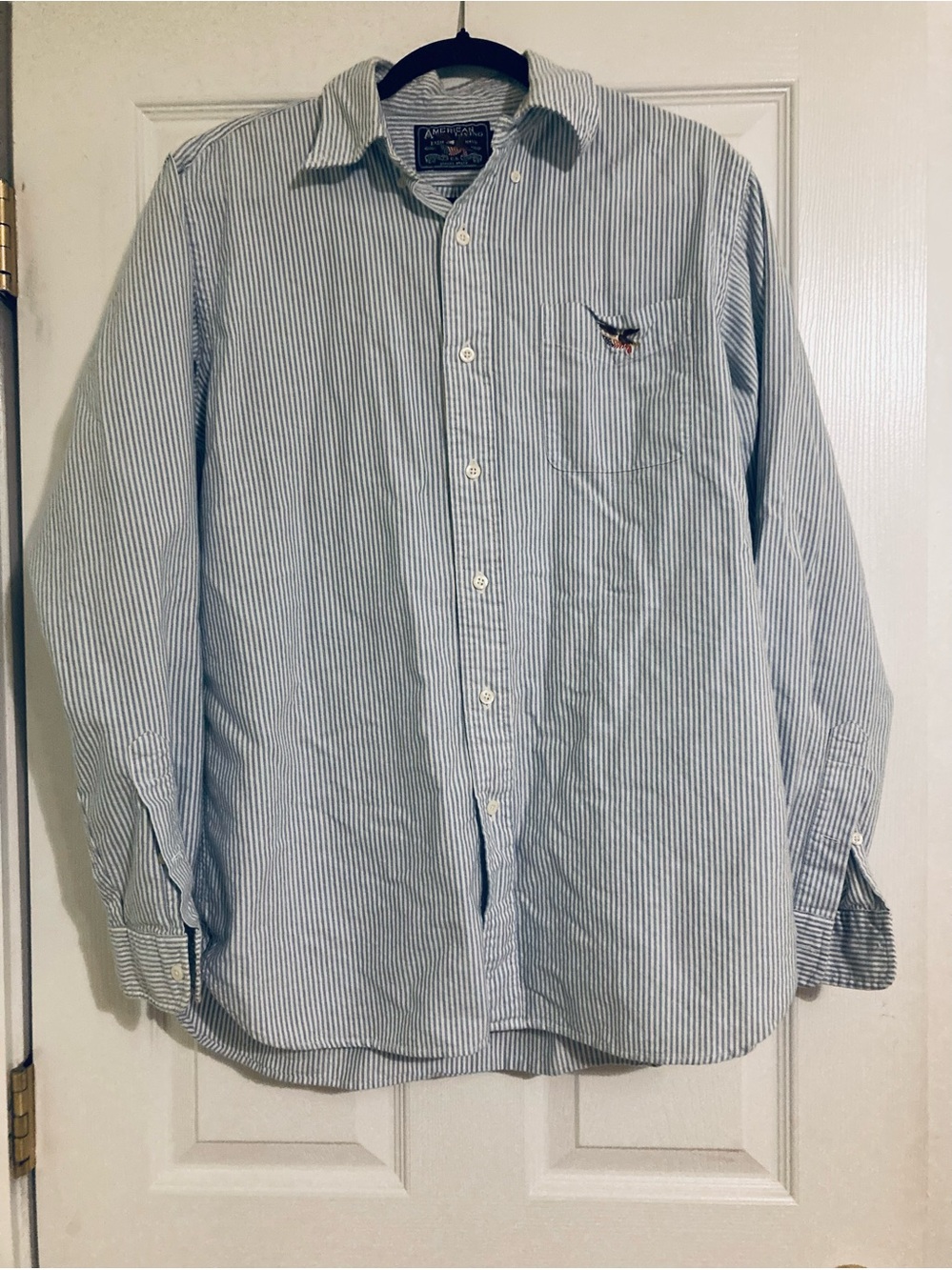 American Living Striped Button-front Shirt